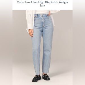 Abercrombie & Fitch The Ankle Straight Ultra High Rise Curve Love Jean 26/2R